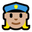 woman police officer medium-light skin tone