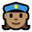 woman police officer medium skin tone