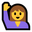 woman raising hand