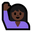 woman raising hand dark skin tone