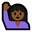 woman raising hand medium-dark skin tone