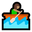 woman rowing boat medium skin tone