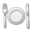 fork and knife with plate