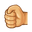 left-facing fist