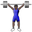 man lifting weights dark skin tone