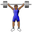 man lifting weights medium-dark skin tone