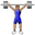 man lifting weights medium skin tone