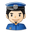 man police officer light skin tone