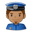 man police officer medium skin tone