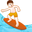 man surfing