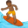 man surfing medium-dark skin tone