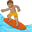 man surfing medium skin tone
