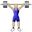 person lifting weights medium-light skin tone