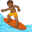 person surfing medium-dark skin tone