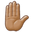 raised hand medium skin tone