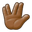 vulcan salute medium-dark skin tone