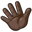 waving hand dark skin tone