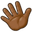 waving hand medium-dark skin tone
