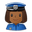 woman police officer medium-dark skin tone