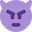 angry face with horns
