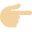 backhand index pointing right medium-light skin tone