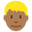 blond-haired man medium-dark skin tone