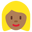 blond-haired woman medium-dark skin tone