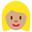 blond-haired woman medium skin tone