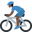 man biking dark skin tone