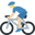 man biking medium-light skin tone