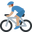 man biking medium skin tone