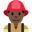 man firefighter dark skin tone