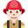 man firefighter light skin tone