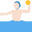 man playing water polo light skin tone
