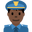 man police officer dark skin tone