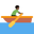 man rowing boat dark skin tone