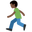 man running dark skin tone