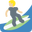man surfing medium-light skin tone