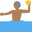 person playing water polo medium-dark skin tone