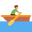 person rowing boat medium skin tone