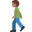 person walking medium-dark skin tone