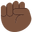 raised fist dark skin tone