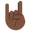 sign of the horns dark skin tone