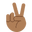 victory hand medium-dark skin tone