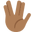 vulcan salute medium-dark skin tone