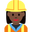 woman construction worker dark skin tone