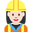 woman construction worker light skin tone