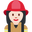 woman firefighter light skin tone
