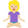 woman in lotus position medium-light skin tone