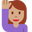 woman raising hand medium skin tone